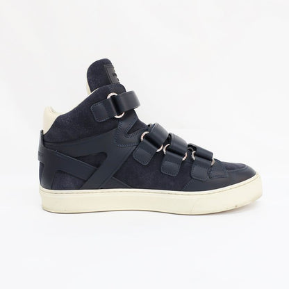 Louis Vuitton High Cut Sneakers - Suede Navy - Notation Size 6.5