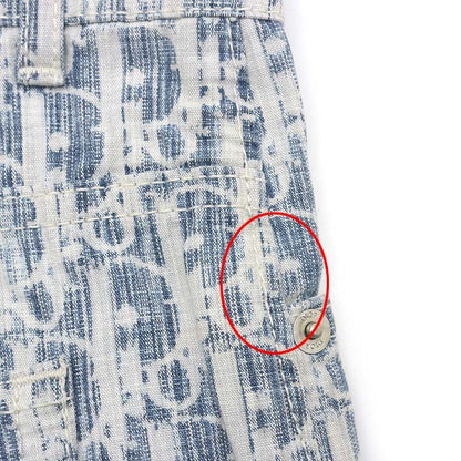 Dior Cotton Pants Oblique Size 30 Blue