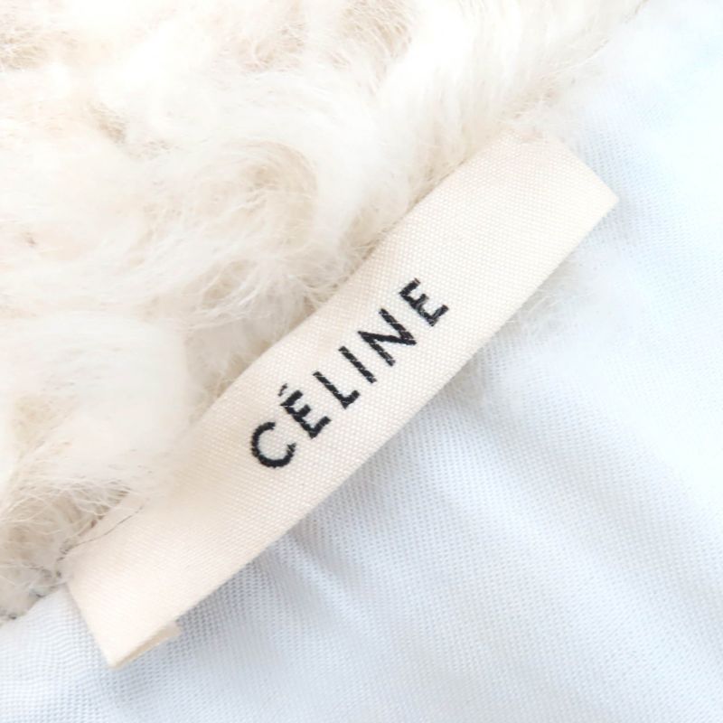 Celine 2 8f70/3568 Phoebe Period Lamb Skin Zip Up Shear Ring Mouton Coat