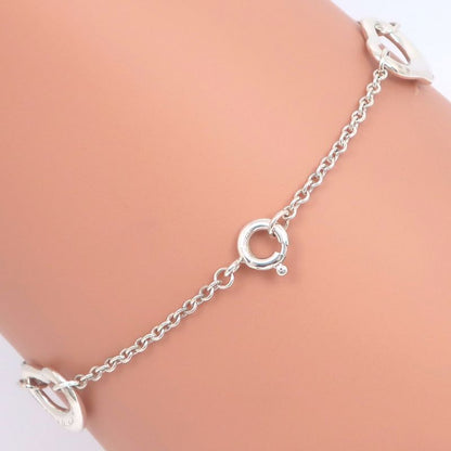 Tiffany & Co Open Heart 3P Elsa Peretti Silver 925 Ladies 3.0g Bracelet