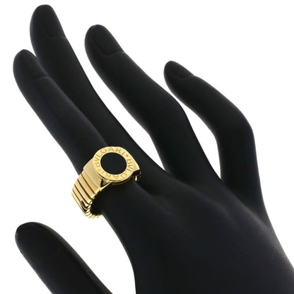 Bvlgari Bulgari Tubogas Onyx Ring And Ring 18K Yellow Gold Ladies