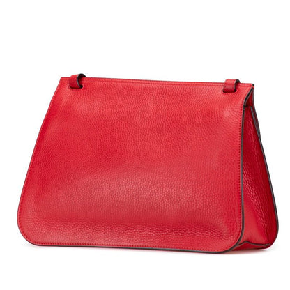 Gucci Bamboo Fringe Tassel Crossbody Shoulder Bag 370826 Red Leather Ladies