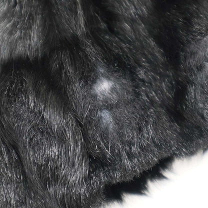 Prada 10aw Nutria Fur Collar Goat Fur Double Coat Black