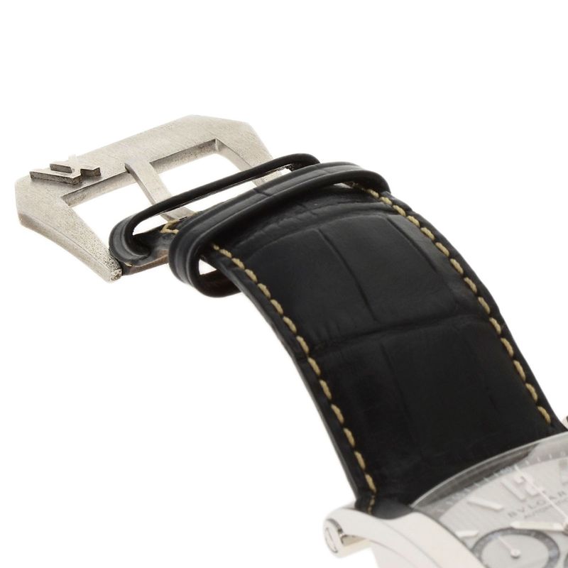 Bvlgari Bulgari Aa48sch Ashoma Watch SS Leather Men's