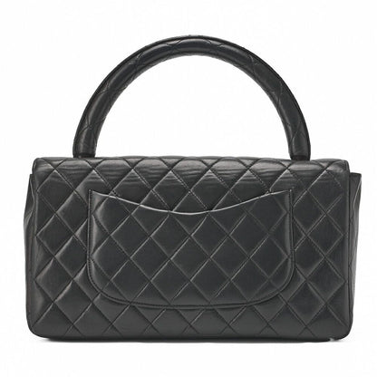 Chanel Handbag Matelasse Coco Top Handle Flap Bag Lambskin Black Gold