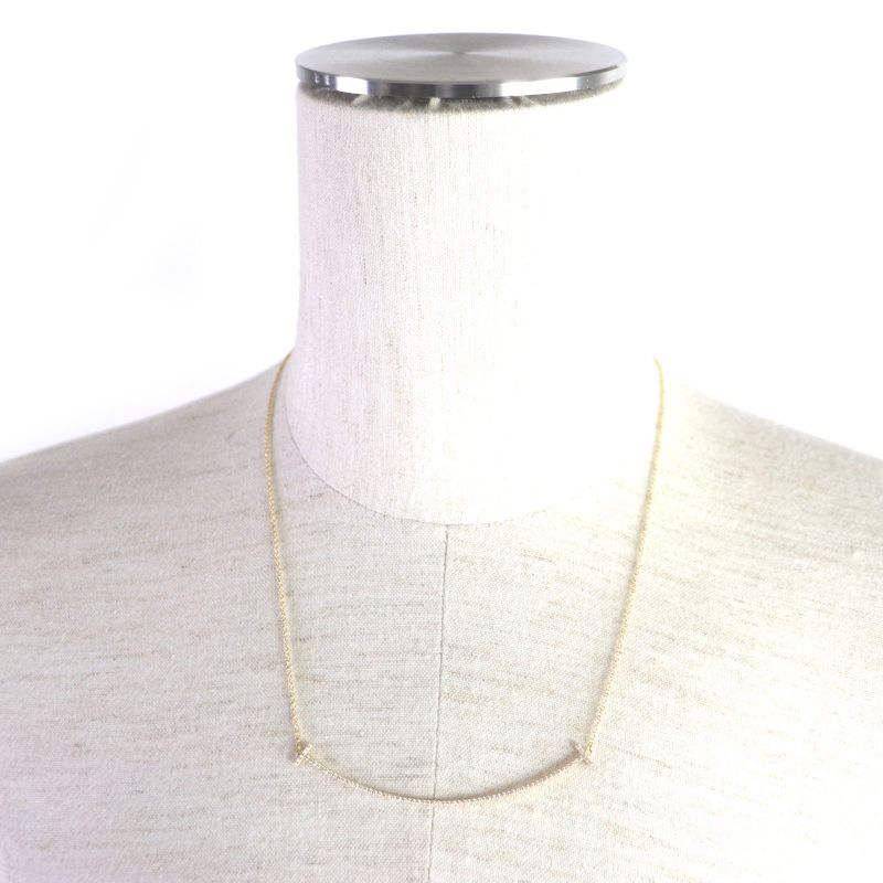  Tiffany & Co Tiffany & Co T-smile Large Diamond Necklace 18K Diamond 70PT