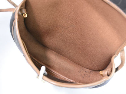 Authentic Christian DIOR Honeycomb Pattern Shoulder Bag Pochette PVC Black Bag