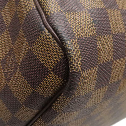 Louis Vuitton Boston Bag Keepall Bandouliere 55 Damier Canvas Damier Ebene Gold