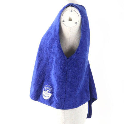 CHANEL 19M P61782v42943 COCO Beach 100% Cotton Pile Sleeveless Top Blue 38