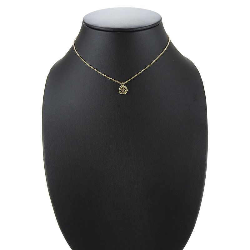 Christian Dior Necklace Metal Gold Plated Accessories CD Logo Ladies Women