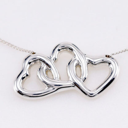 Tiffany & Co Triple Heart 925 Silver Ladies 3.9g Necklace