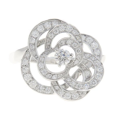 Chanel Camellia Collection Diamond Ring / Medium Model #58