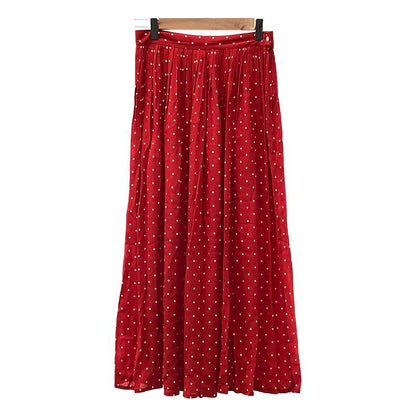Celine | By Hedi Slimane Edith Liman Dot Print Georgette Pleated Skirt | 36 |