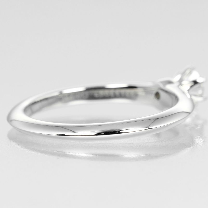 Tiffany & Co Solitaire 0.23ct Pt950platinum × Diamond #11 Ladies 4.32g Ring