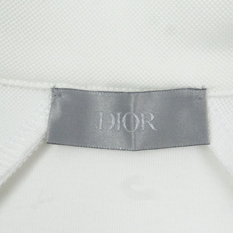 DIOR Homme 193j430a0631 Logo Patch Technical Cotton Jersey Track Jacket White