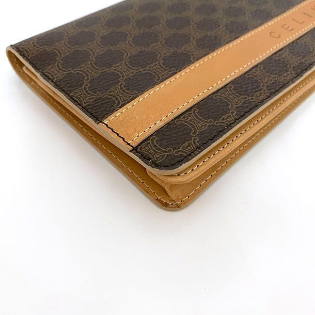 Celine Bifold Long Wallet Brown Macadam