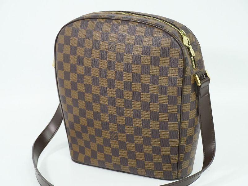 Authentic Louis Vuitton LV Ipanema GM Damier Ebène Shoulder Bag Brown N51292