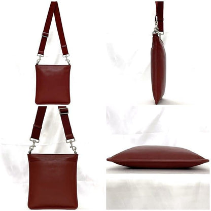 Loewe Shoulder Bag Red Anagram Excellent Condition Leather Preowned 261501