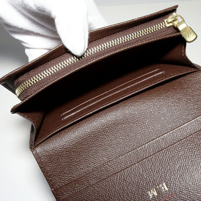 Louis Vuitton L-shaped Zipper Folding Wallet With Coin Purse Damier Portefeuille