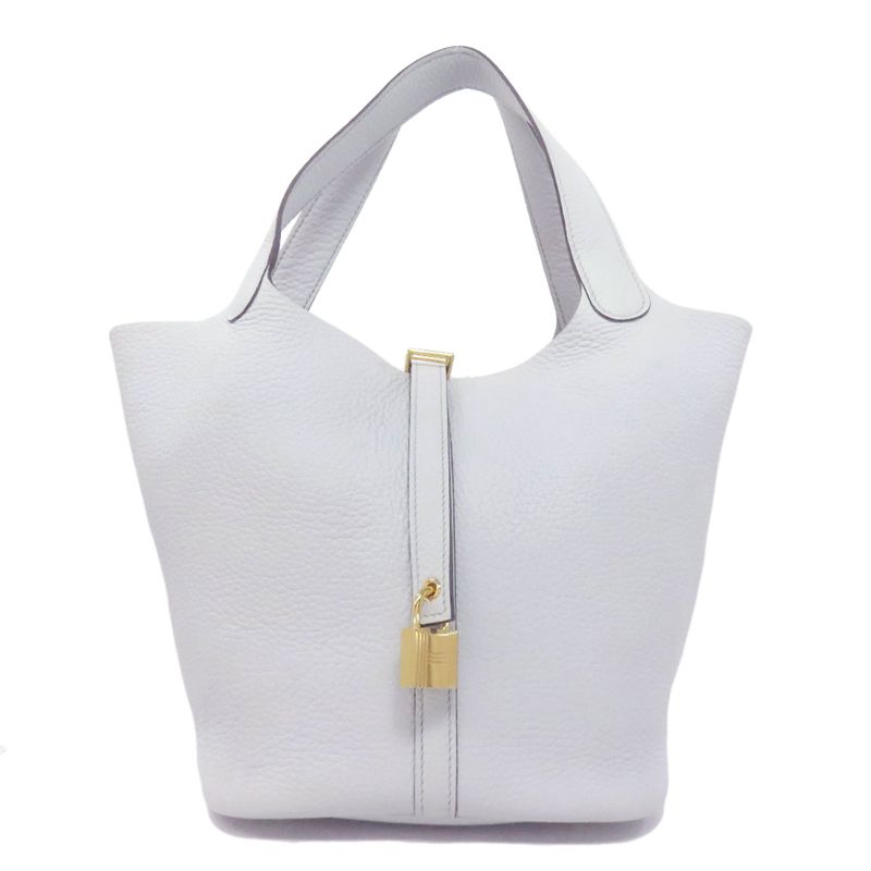 Hermes Picotin Lock MM Gold Hardware Handbag Taurillon Women
