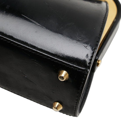 Dior Handbag Shoulder Bag 2WAY Black Gold Patent Leather Women's Dior