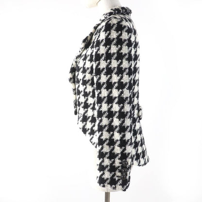 CHANEL P62358v47832 Wool Coco Mark Button Staggered Pattern Tweed Jacket Black
