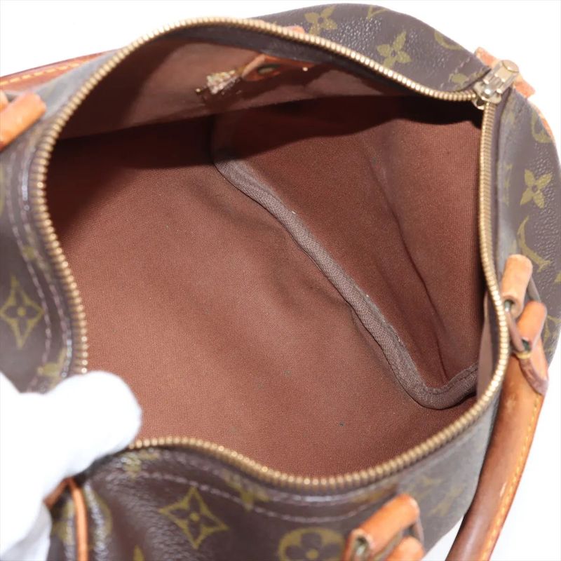 Louis Vuitton Monogram Speedy 30 Leather Handbag Mini Boston M41526 Tote Brown