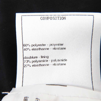 CHANEL P70157 Coco Mark Total Off Shoulder Sheer Ring Blouse Black Multi 34