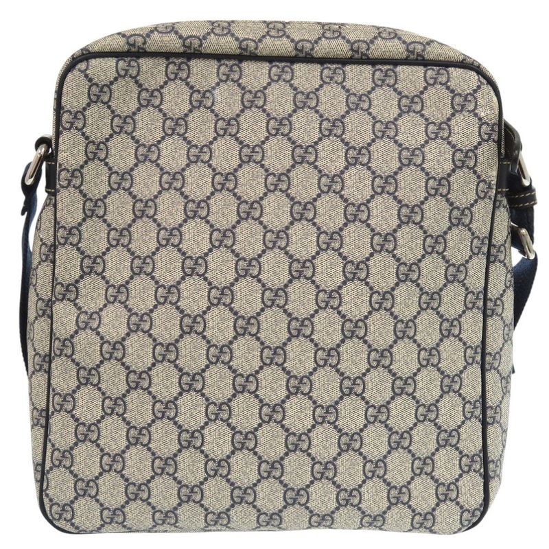 Gucci GG Supreme Canvas Navy Beige 201448 Shoulder Bag Navy Blue 0088 Gucci