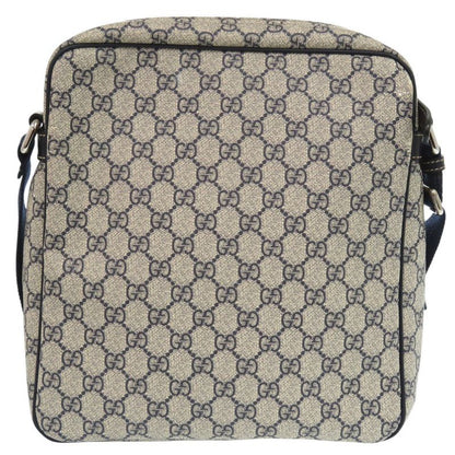 Gucci GG Supreme Canvas Navy Beige 201448 Shoulder Bag Navy Blue 0088 Gucci