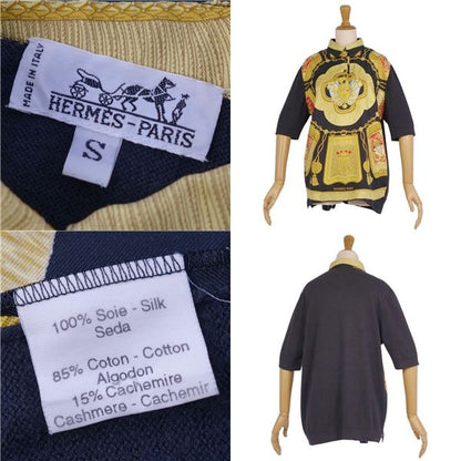 Vintage Hermes Shirt Blouse Short Sleeves All Knit