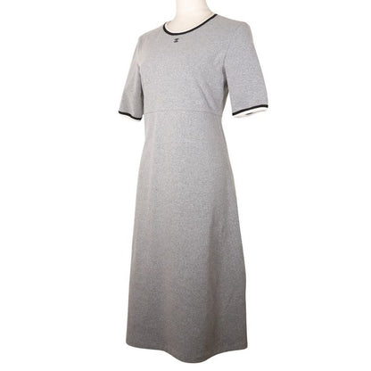Chanel Coco Mark P11147v06479 Nylon X Polyurethane X Polyamide Gray Ladies Dress