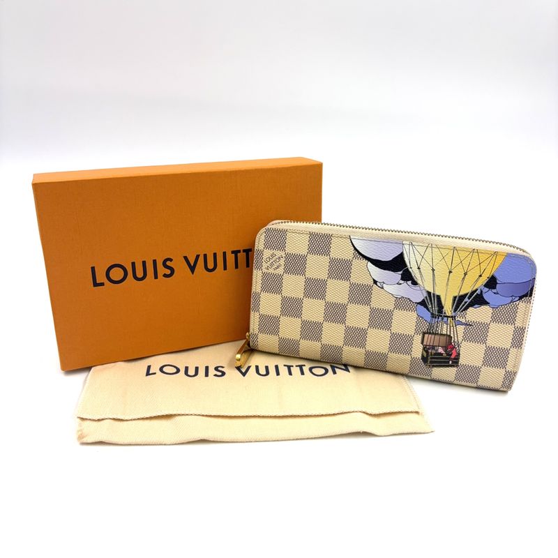 Louis Vuitton Damier Azure Illustre Zippy Wallet Round Zipper With Balloon