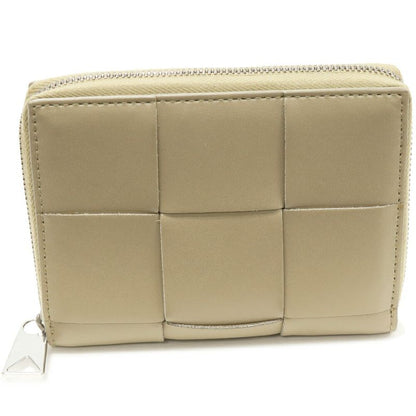 Bottega Veneta Round Zipper Bifold Billfold Without Coin Purse Maxi Intrecciato