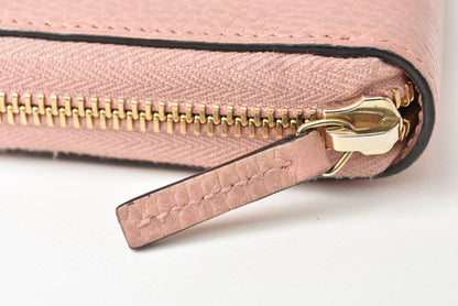Unused Gucci Long Wallet Petite Marmont Leather Light Pink 449347