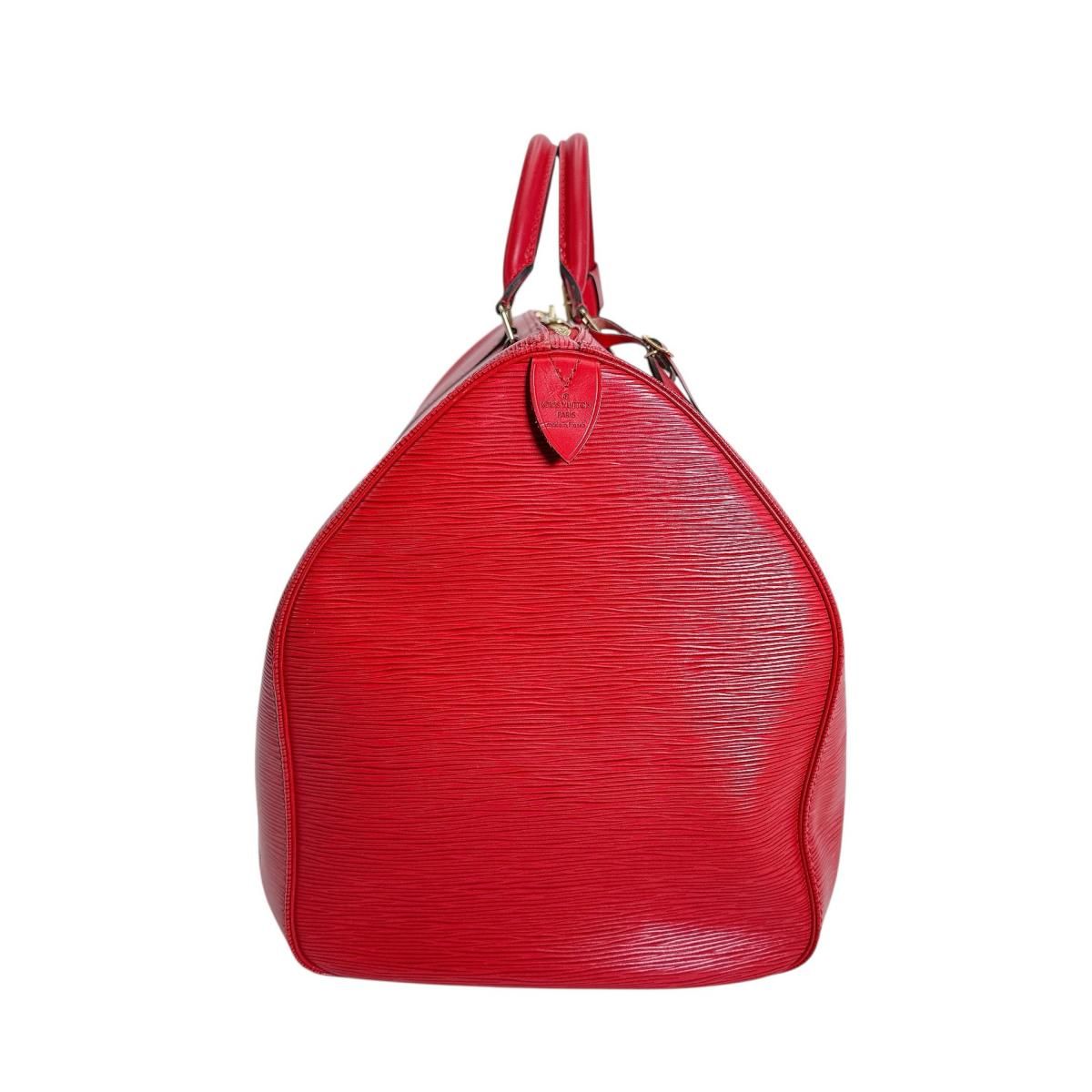 Louis Vuitton Epi Travel Bag Keepall 55 Boston Red