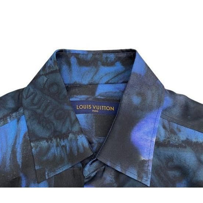 Louis Vuitton LV Soruc All Over Silk Long Sleeve Shirt Rm212m Hls17w Black and