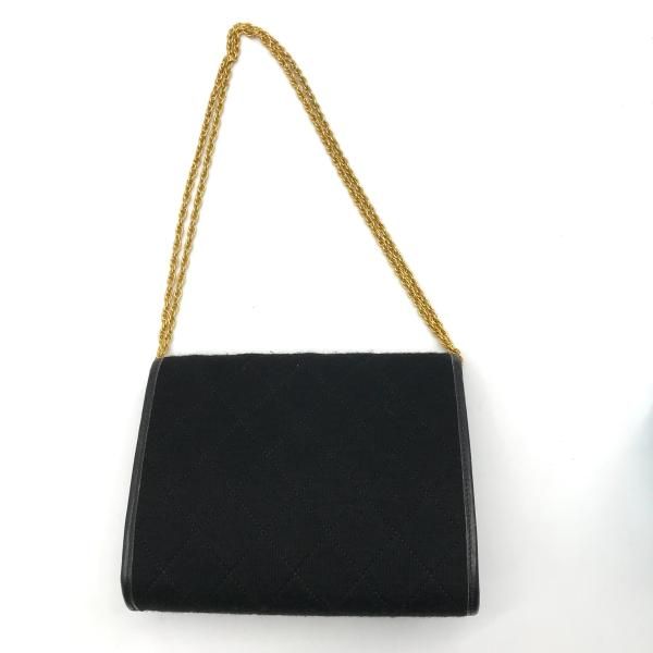 Chanel CC Logo Mini Quilted Pushlock Cotton Jersey Chain Shoulder Bag