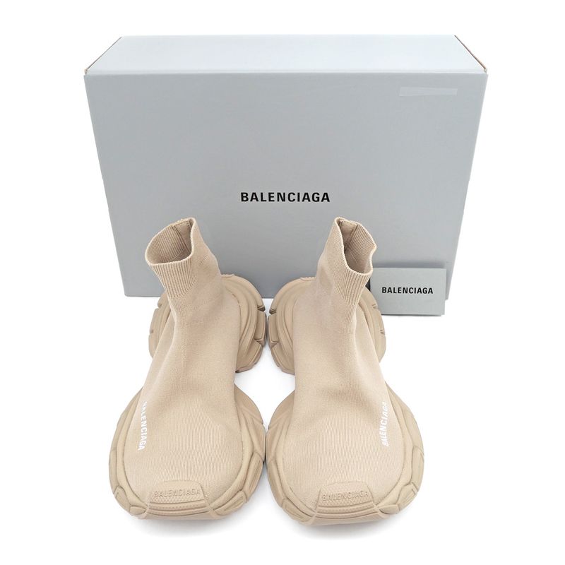 Balenciaga 3XL Knit Socks Sneakers - 758483 Beige Size 28.5 Men's Shoes