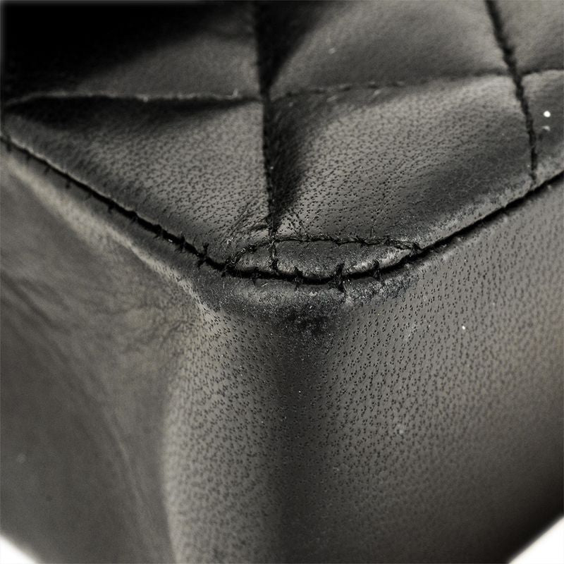 Chanel Mini Matelasse Chain Shoulder Bag Leather Black