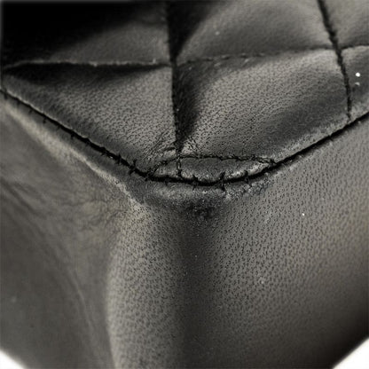 Chanel Mini Matelasse Chain Shoulder Bag Leather Black