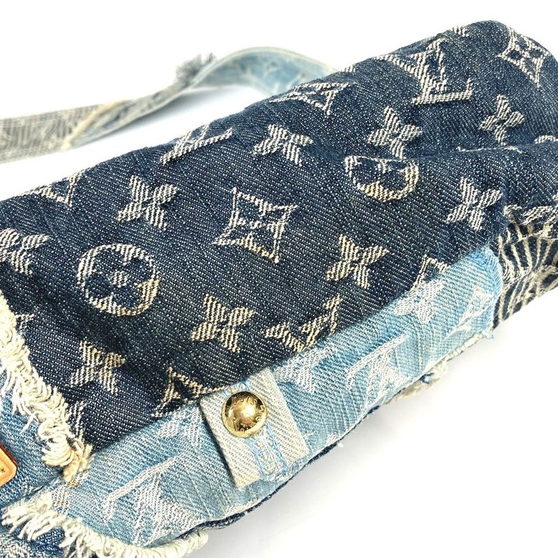 Louis Vuitton Shoulder Bag Patchwork Postie M95374 Monogram Denim Canvas Blue