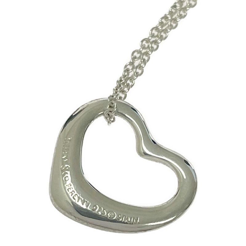 Tiffany & Co Silver Open Heart Necklace 2.2g 925 Engraved 448913 Necklace