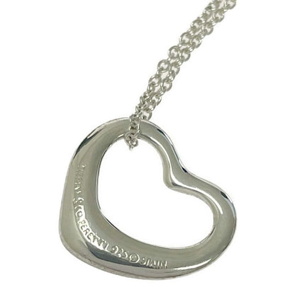 Tiffany & Co Silver Open Heart Necklace 2.2g 925 Engraved 448913 Necklace