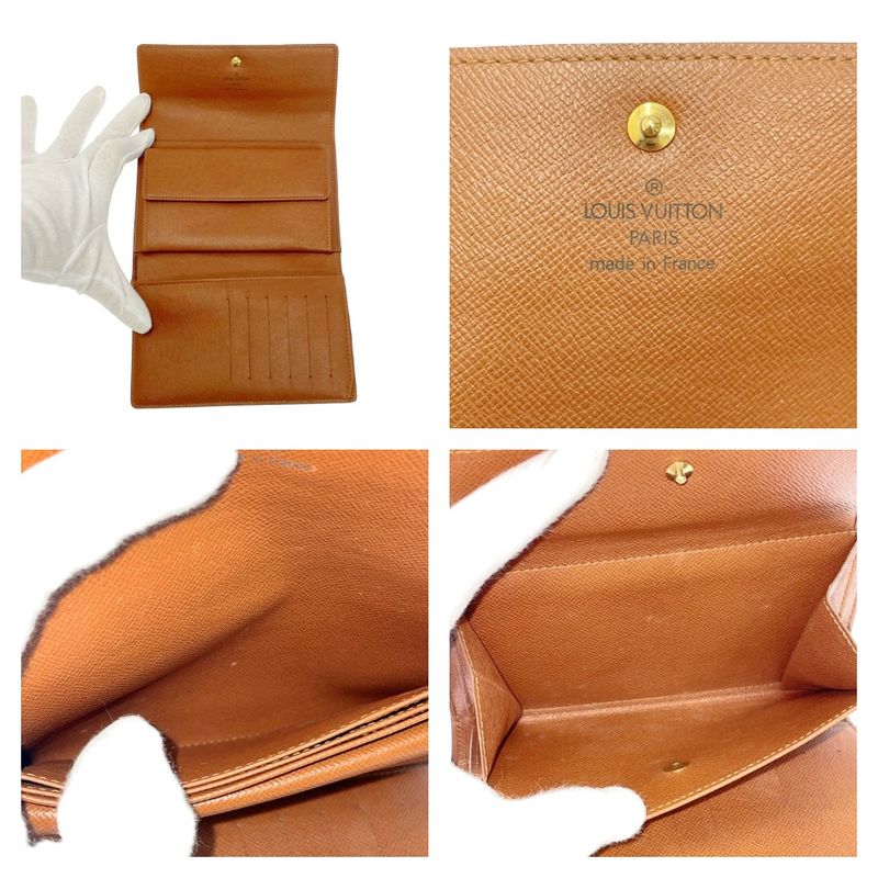 Louis Vuitton M61202 Monogram PVC Porte-Tresor Etui Papier Brown 304014 Trifold