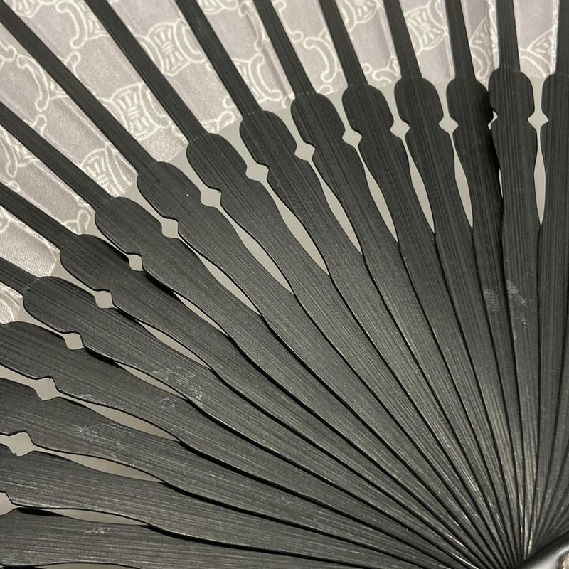 Celine Accessories - Light Gray Ivory And Black Fan / Macadam Pattern