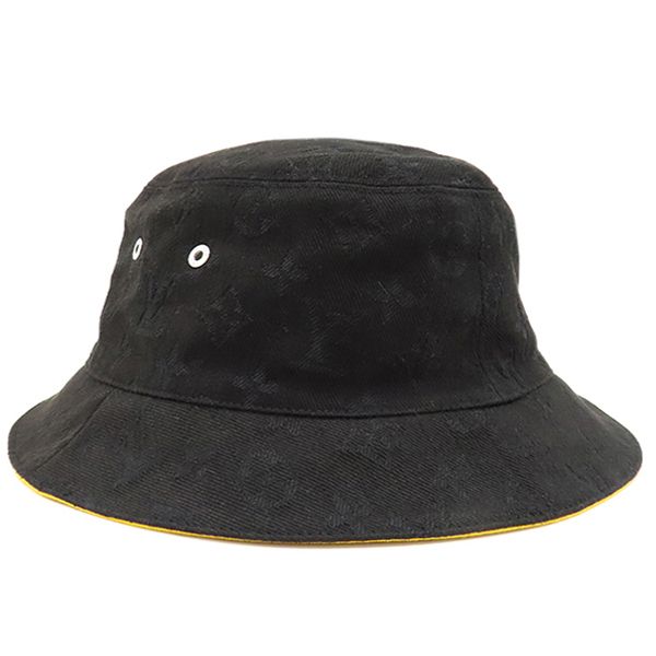 Louis Vuitton Hat Chapeau Monogram Denim Cotton Polyester Black and Yellow M