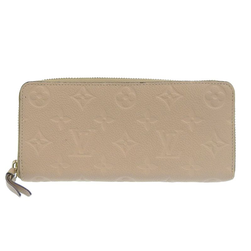 Louis Vuitton Portefeuille Clemence M60173 Monogram Empreinte Dune Beige Sp4154