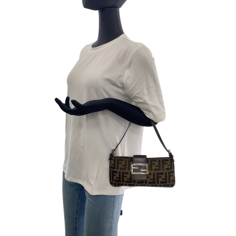 Fendi Zucca Mamma Bucket Brown Canvas 2241 26766 009 Shoulder Bag Handbag Women