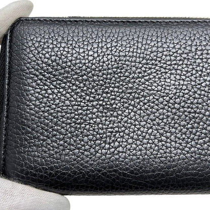 Gucci Round Zipper Long Wallet Black Interlocking 598147